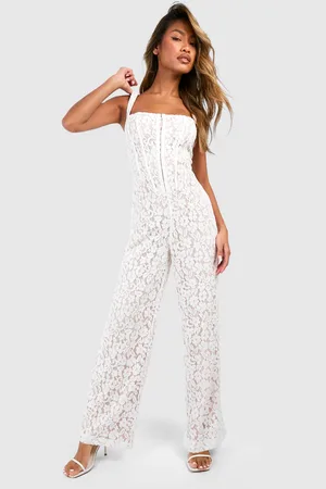 Boohoo Lace Corset Jumpsuit - - 10