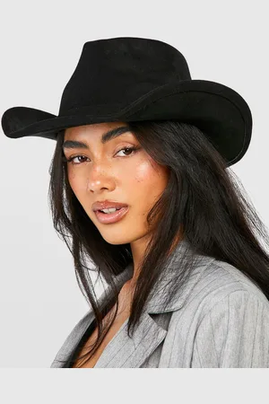 Boohoo Curved Edge Cowboy Fedora Hat - - ONE SIZE