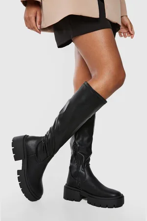 Boohoo Chunky Knee High Boots - - 9