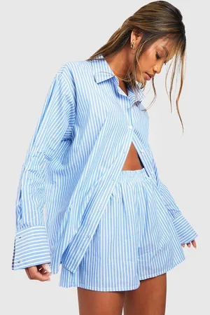 Boohoo Cotton Pinstripe Pyjama Short - - 8