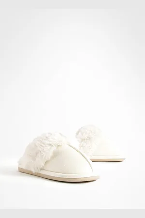 Boohoo Fluffy Faux Fur Mule Slipper - - 7