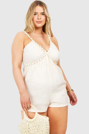 Boohoo Plus Shell Detail Playsuit - - 28