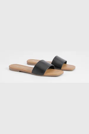 Boohoo Wide Fit Minimal Mule Sandals - - 6