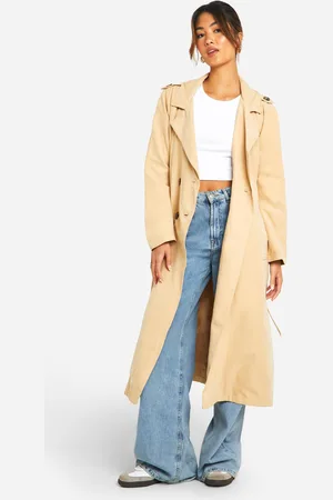 Boohoo Belted Trench Coat - - 12