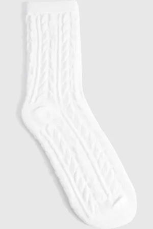 Boohoo Cable Knit Cosy Socks - - ONE SIZE