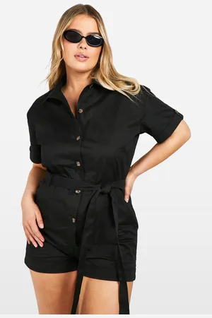 Boohoo Plus Utility Cargo Playsuit - - 18