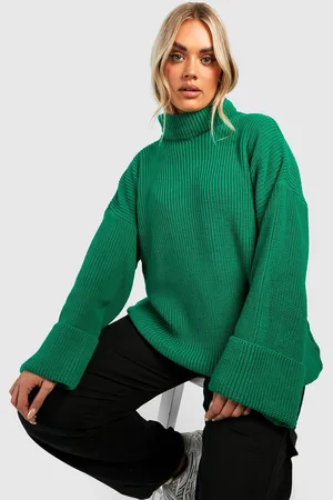 Boohoo Plus Knitted Deep Cuff Turtleneck Jumper - - 16