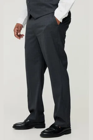 Boohoo Plus Charcoal Check Regular Fit Suit Trouser - - 40