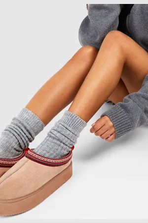 Boohoo Single Knitted Thick Ribbed Sock - ONE SIZE