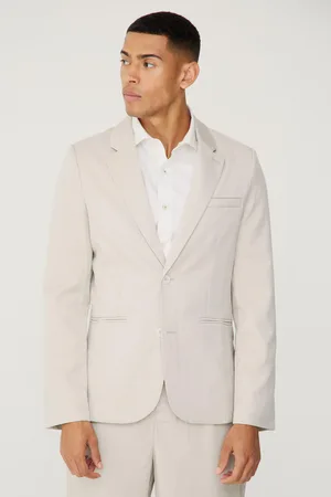 Boohoo Textured Skinny Single Breasted Suit Jacket - - 36