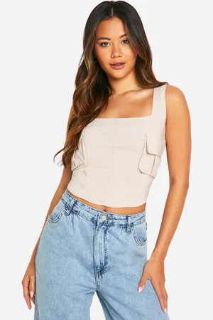 Boohoo Bengaline Strappy Utility Corset - - 8