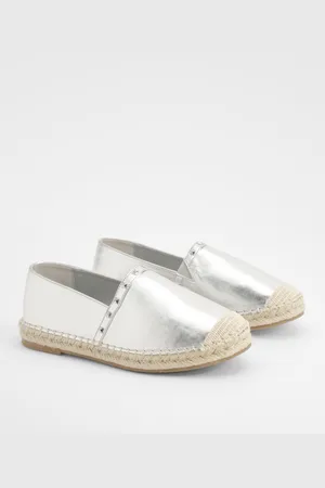 Boohoo Wide Fit Stud Detail Espadrilles - - 8