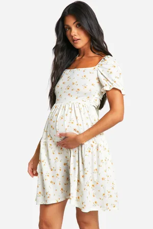 Boohoo Maternity Porcelain Print Bengaline Tie Front Blouse And Maxi Skirt Co-Ord - - 16
