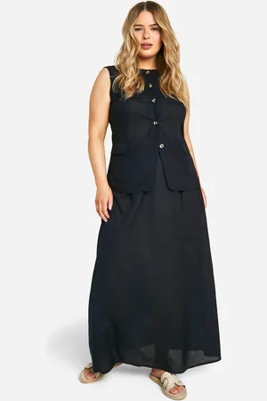 Boohoo Plus Longline Waistcoat & Maxi Skirt Co-Ord - - 28