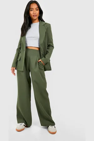 Boohoo Petite Tailored Relaxed Woven Pants - - 14