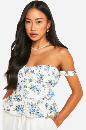 Boohoo Ditsy Floral Corset Top - - 10