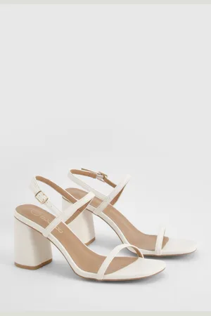 Boohoo Double Strap Slingback Block Heel Sandals - - 9