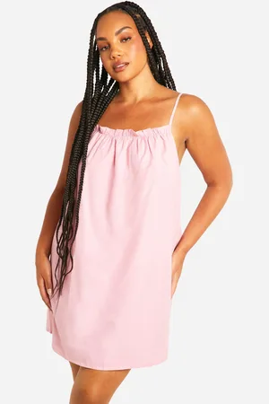 Boohoo Plus Cotton Poplin Strappy Nightie - - 18