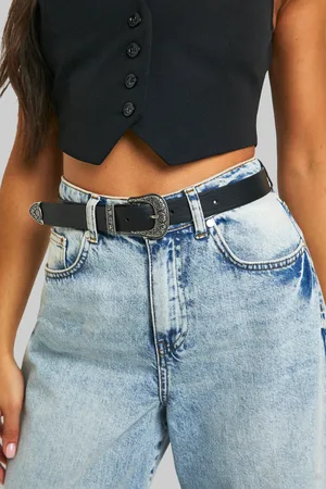 Boohoo Western Buckle Belt - ONE SIZE