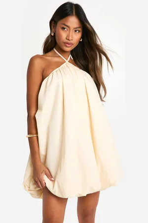 Boohoo Halterneck Puffball Mini Dress - - 12