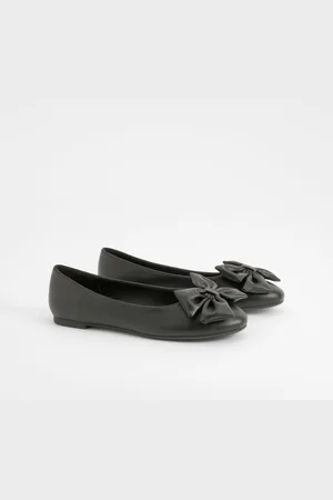 Boohoo Bow Round Toe Ballerina - - 5