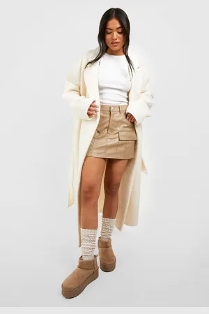 Boohoo Oatmeal Knitted Slouchy Socks - - ONE SIZE