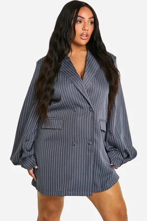 Boohoo Plus Tailored Pleated Skort Playsuit - - 16