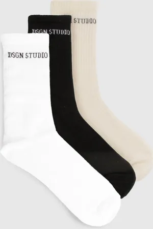 Boohoo Dsgn Studio 3 Pack Socks - - ONE SIZE
