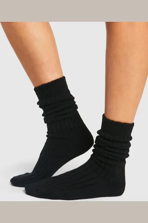 Boohoo Single Soft Ribbed Slouchy Socks - - ONE SIZE