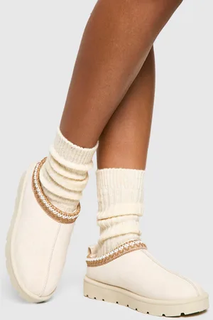Boohoo Embroidered Cosy Mules - - 5
