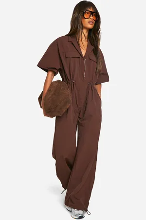 Boohoo Cargo Woven Utility Jumpsuit - - 10