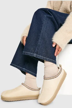 Boohoo Embroidered Cosy Mules - - 6