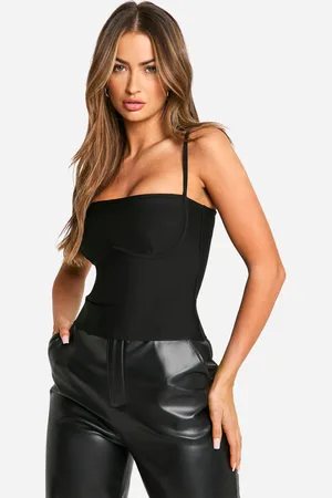 Boohoo Bandage Cup Detail Strappy Corset Top - - 6