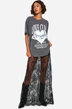 Boohoo Tall Eyelash Lace Column Maxi Skirt - - 6
