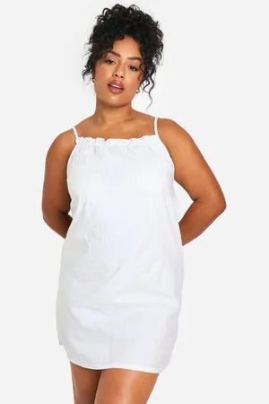 Boohoo Plus Cotton Poplin Strappy Pinstripe Nightie - - 16
