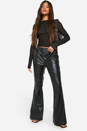 Boohoo High Waisted Pu Flare Trouser - - 6