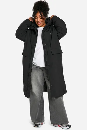 Boohoo Plus Oversized Maxi Padded Parka - - 16