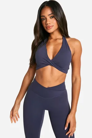 Boohoo Dsgn Studio Supersoft Sculpt Twist Front Light Support Sports Bra - - XL