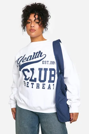 Boohoo Plus Health Club Oversized Sweatshirt - - 16