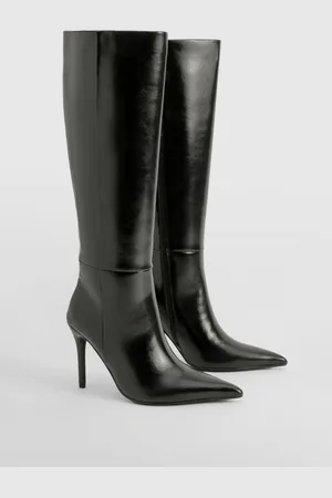 Boohoo Stiletto Pointed Knee High Boots - - 10