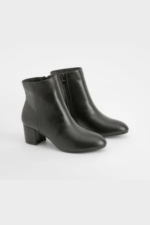 Boohoo Basic Block Heel Shoe Boots - - 6