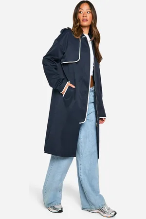 Boohoo Tall Contrast Binding Detail Trench Coat - - 6