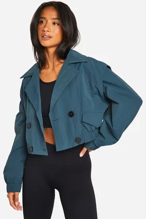 Boohoo Petite Shoulder Detail Short Trench Coat - - 8