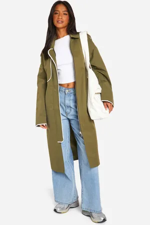 Boohoo Petite Contrast Binding Detail Trench Coat - - 6