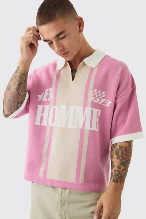Boohoo Oversized Boxy Football Knitted Polo - - M