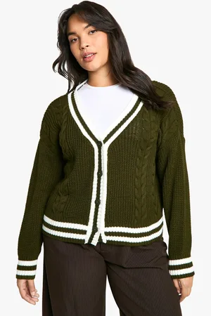 Boohoo Plus Varsity Cardigan - - 16