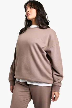 Boohoo Plus Dsgn Studio Embroidered Oversized Sweatshirt - - 18