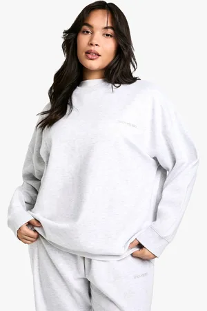 Boohoo Plus Dsgn Studio Embroidered Oversized Sweatshirt - - 16