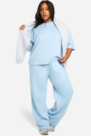 Boohoo Plus Loopback T-Shirt And Jogger Set - - 28