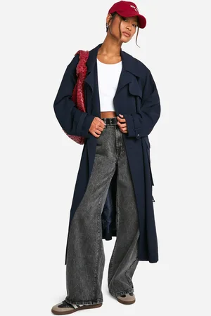Boohoo Belted Trench Coat - - 8